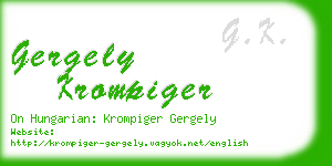 gergely krompiger business card